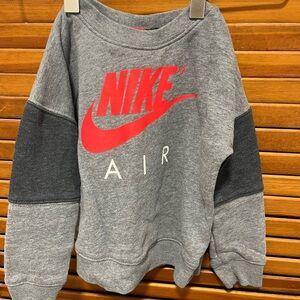 Nike Toddler Gray and Red Air Sweater
